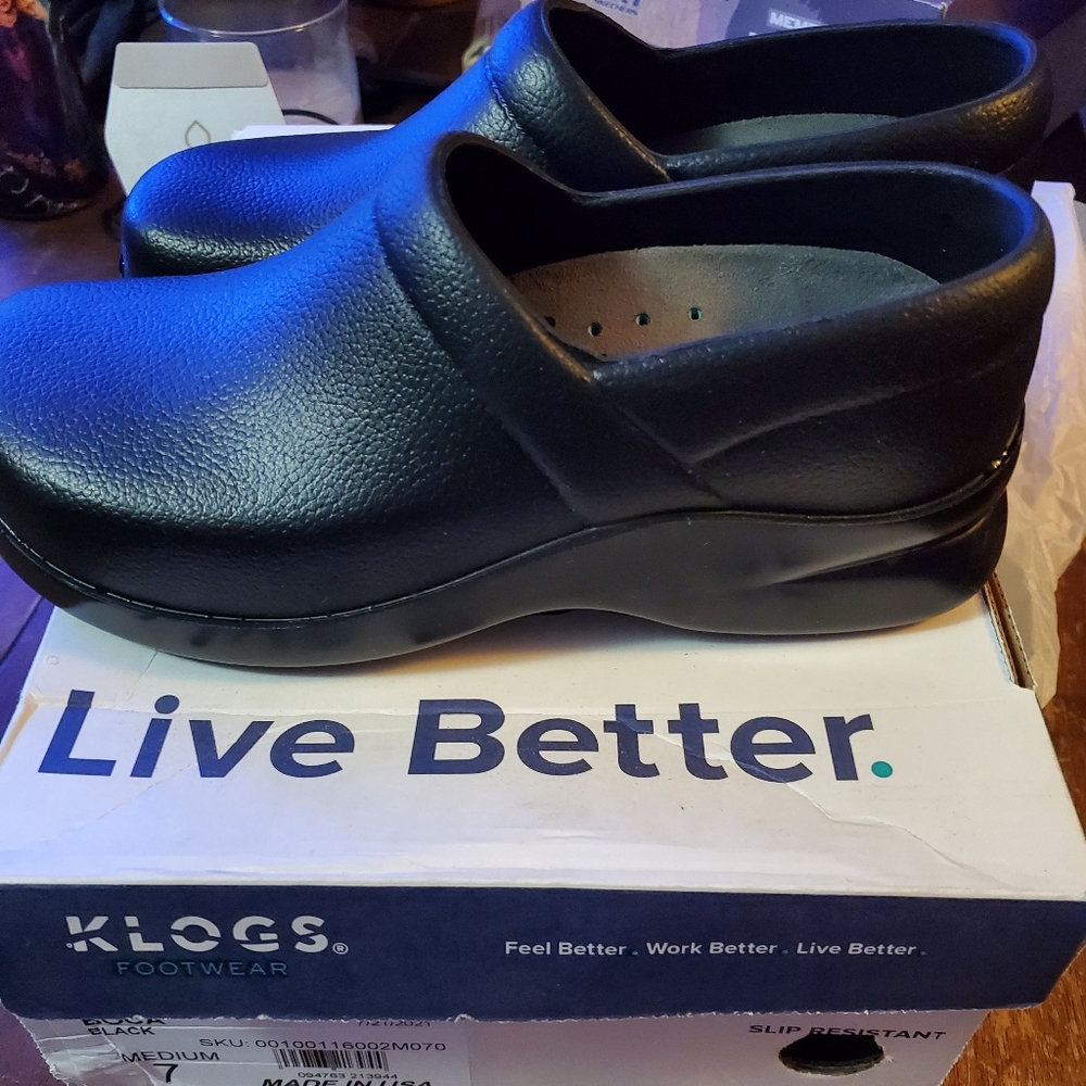 Klogs Footwear,nonslip work,Boca Black size 7